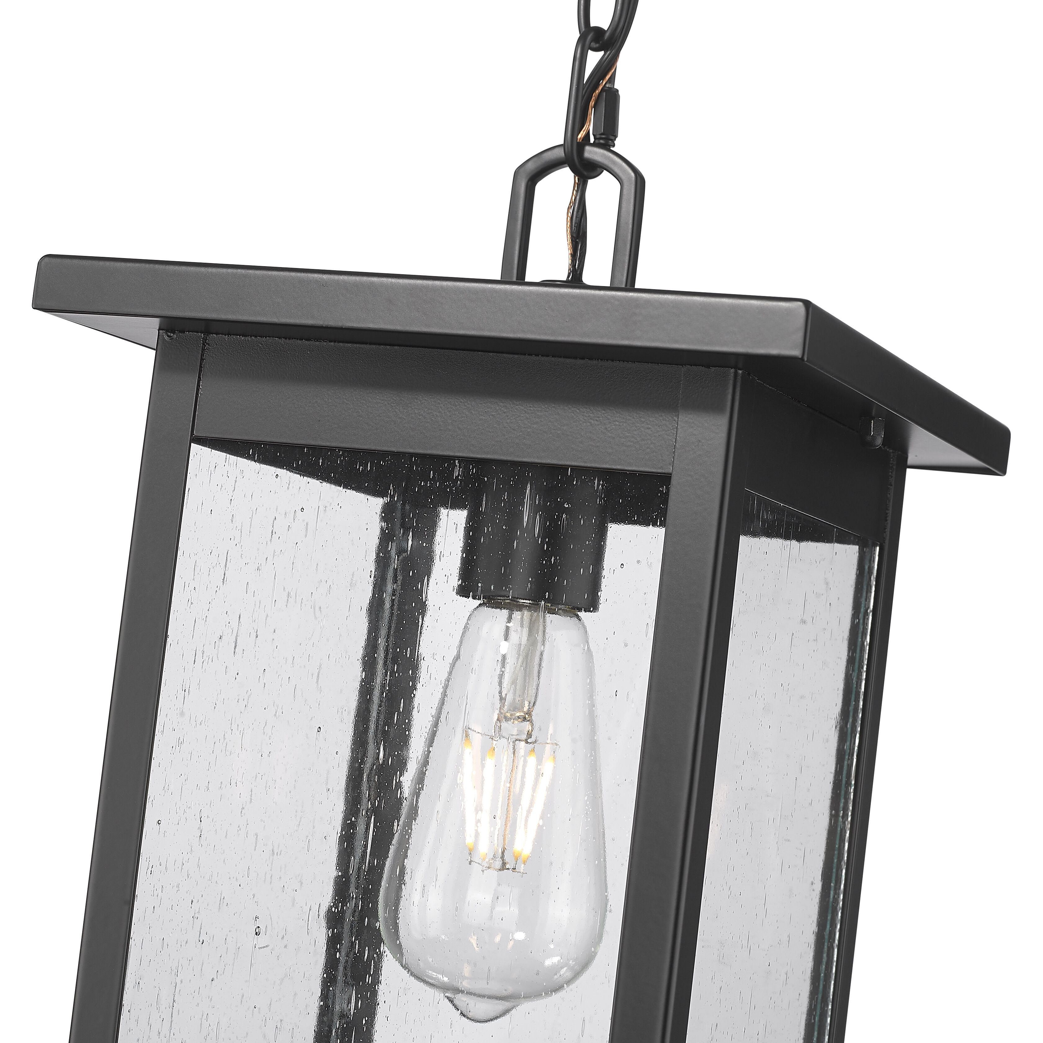 Bowton 1 Light 8.5 inch Powder Coated Black Outdoor Hanging Lantern